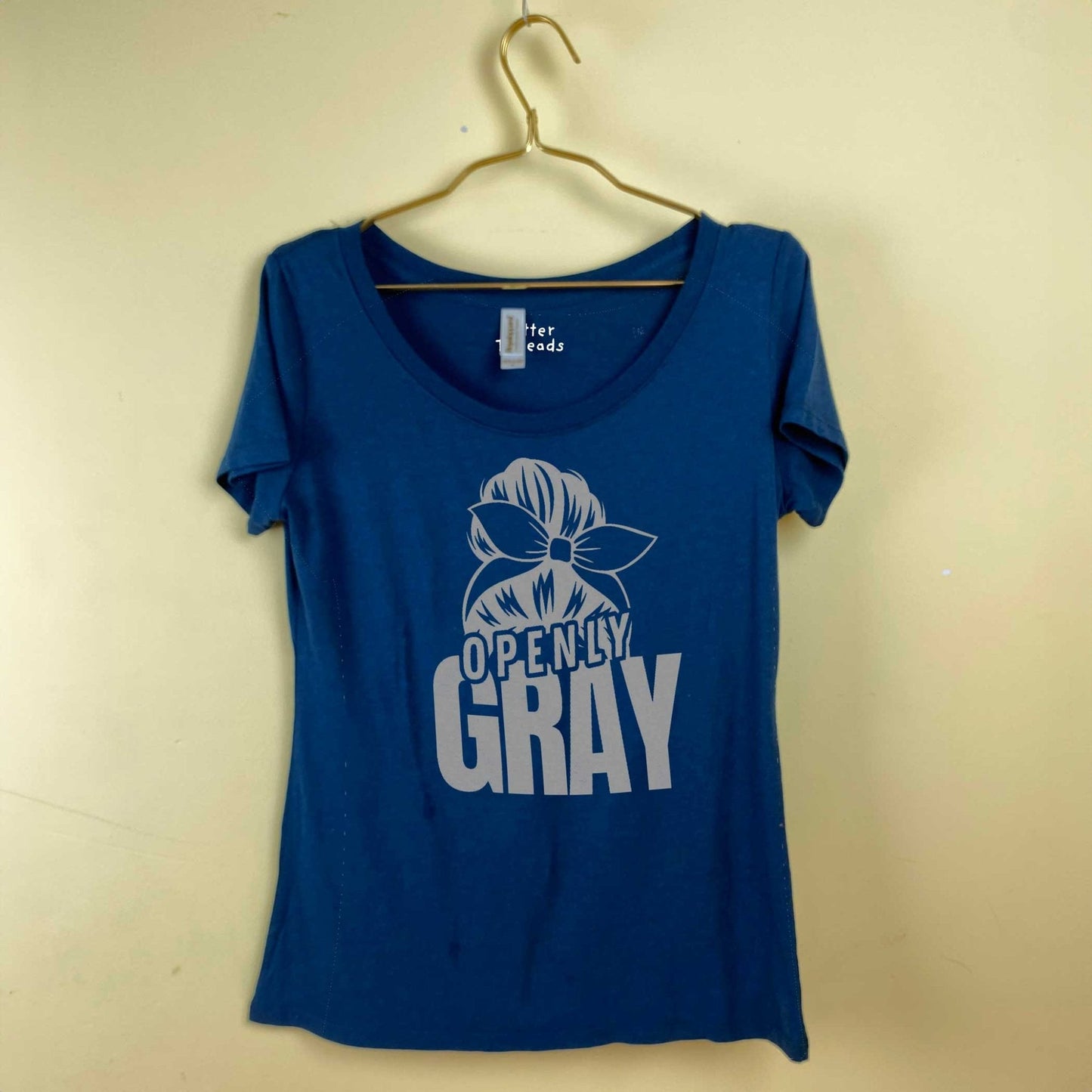 Openly Gray Bamboo/Organic Cotton Women's Scoop Neck T-Shirt-T-Shirts-Thrum State