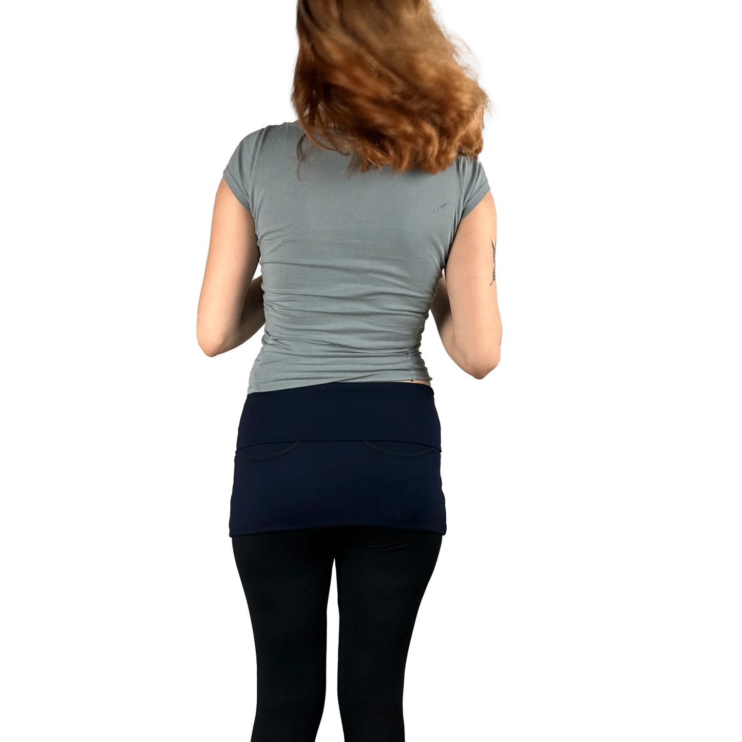 P05K™ | Slabtown Portland Bridges Navy Utility Belt Skirt-Waist Pockets-Thrum State