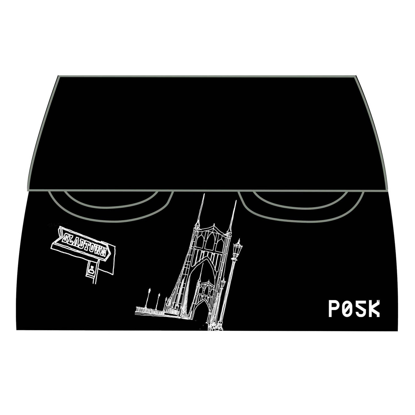 P05K™ | Slabtown Portland Bridges Navy Utility Belt Skirt-Waist Pockets-Thrum State