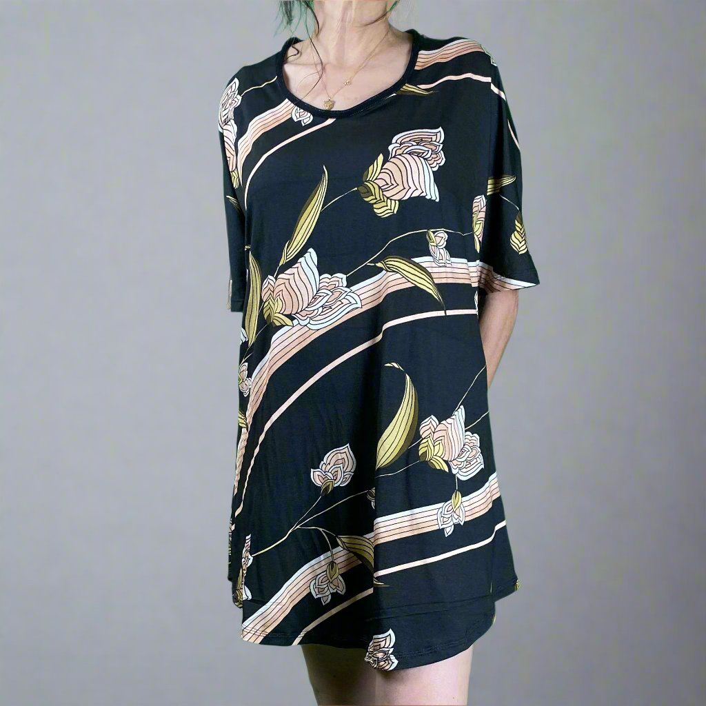 The Big Easy - Giant Oversized Comfy T-Shirt Dress-Dresses-Peach Vine-Hagsters