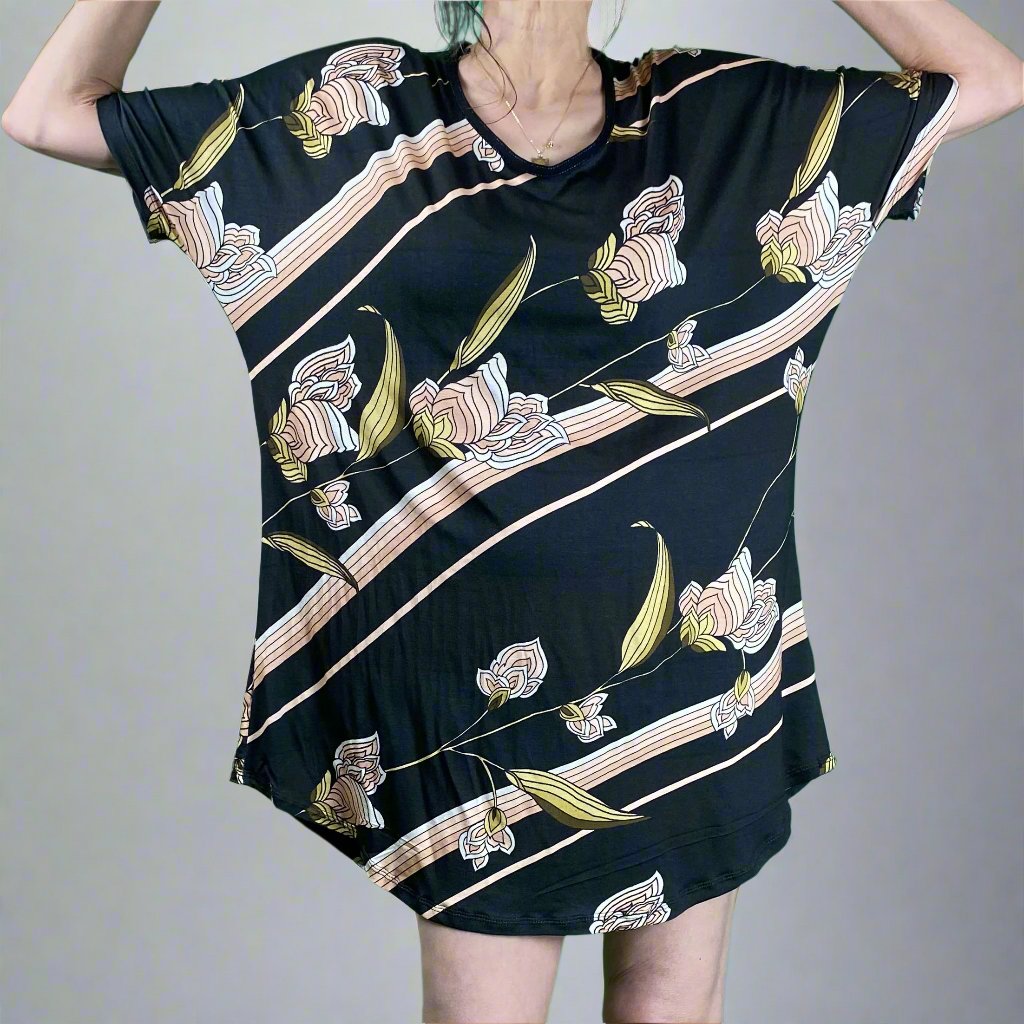 The Big Easy - Giant Oversized Comfy T-Shirt Dress-Dresses-Electric Dot-Hagsters