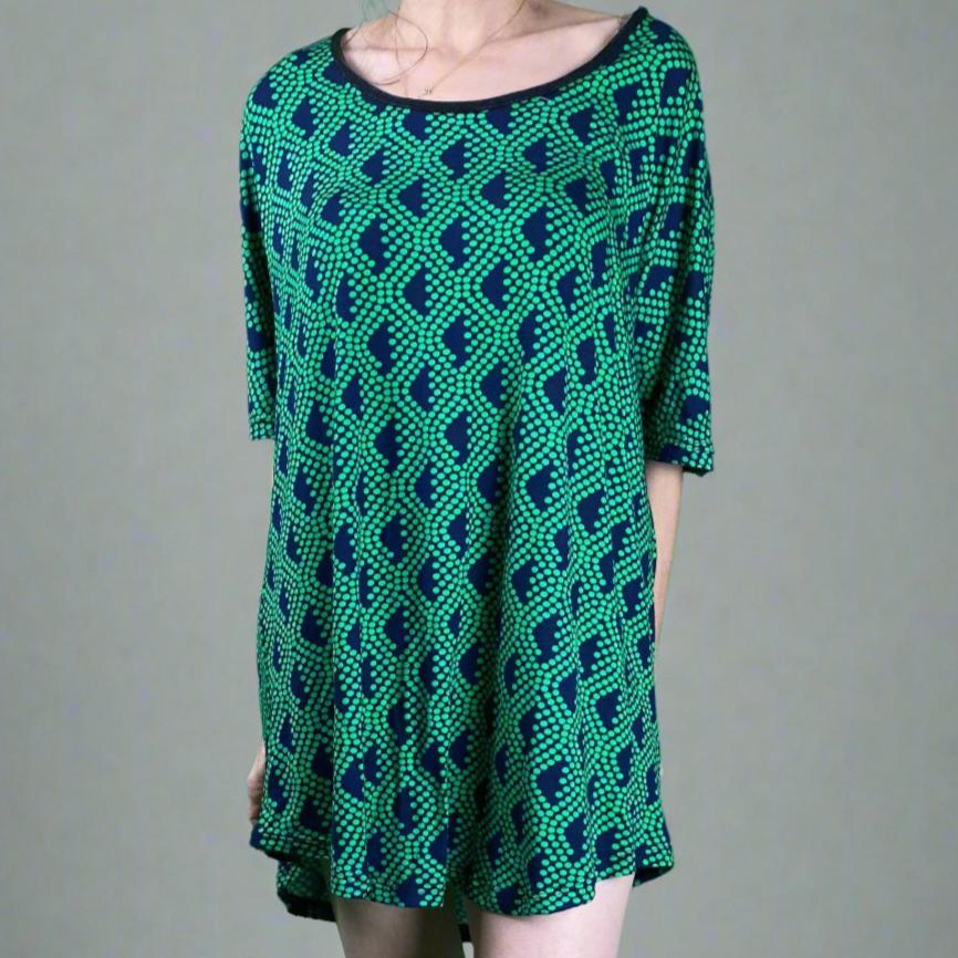 The Big Easy - Giant Oversized Comfy T-Shirt Dress-Dresses-Electric Dot-Hagsters
