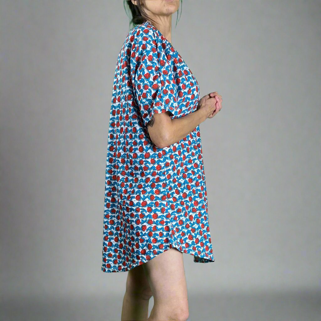 The Big Easy - Giant Oversized Comfy T-Shirt Dress-Dresses-Electric Dot-Hagsters
