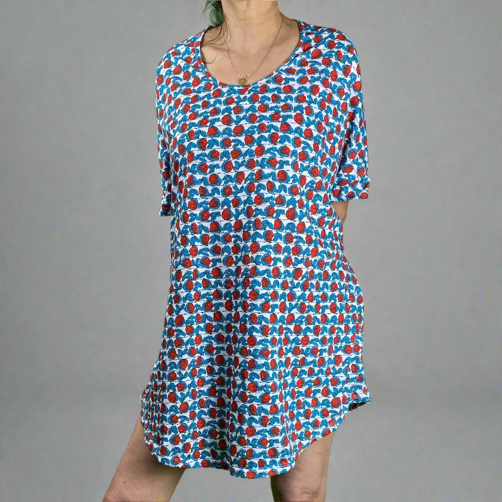 The Big Easy - Giant Oversized Comfy T-Shirt Dress-Dresses-Rosebud-Hagsters