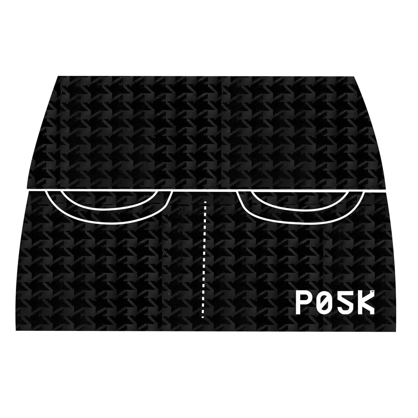 P05K™ | Flocked Houndstooth Utility Belt Skirt-Waist Pockets-Thrum State